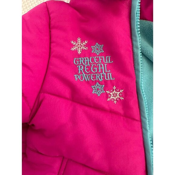 Disney Frozen Girls 3T Graceful Regal Powerful Jacket With Hood Lined. - Picture 8 of 9